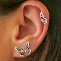 Örhänge - Wings of butterfly silver