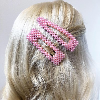 Pärlclips - Moa XL rosa pastell
