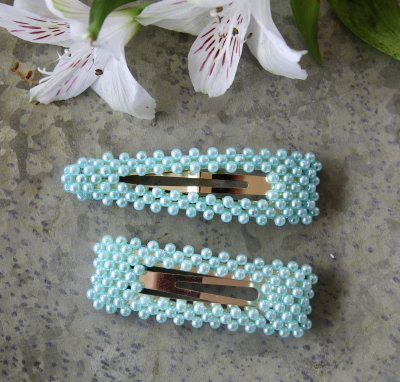 pärlclips hårspänne