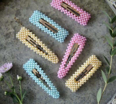 Pärlclips - Elsa XL rosa pastell