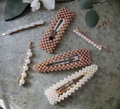 hårspänne pärlclips