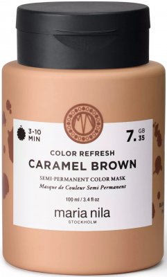 maria nila Colour Refresh Semi-Permantent Color Mask 7.35 Caramel Brown