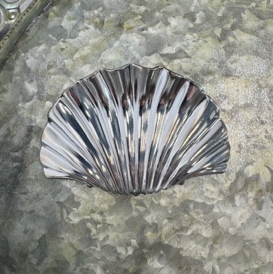 Hårklämma - Snäcka silver stor