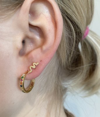 Örhänge - Orm guld 