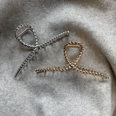 Hårklämma - Knut silver