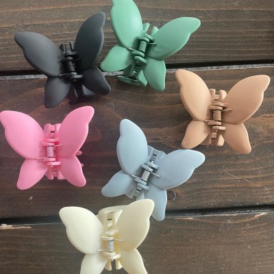 Hårklämma - Butterfly green