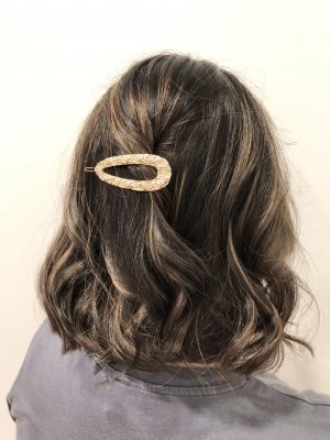 Hairclip - Bianca oval