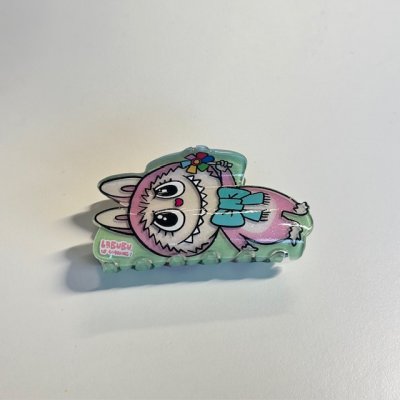 Labubu hårklämma - xl grön