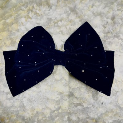 Rosett - Strass marinblå