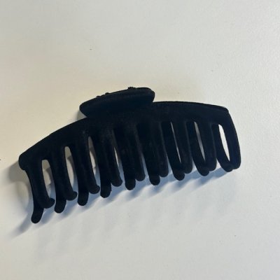 Hårklämma - Mocka svart