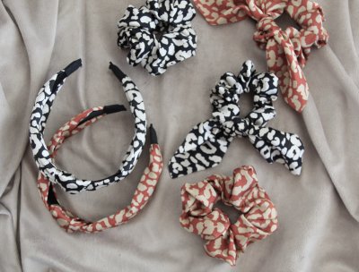 Scrunchie - Anja rosett röd