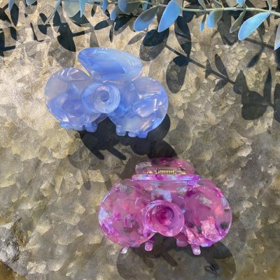 Hårklämma - Ros blå