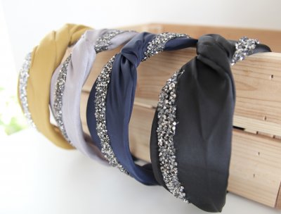 Diadem - Karin strass svart