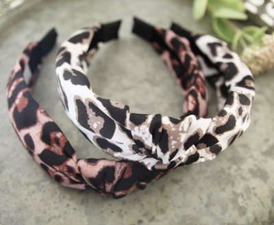 rosa leopardfärgat diadem