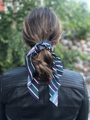 Scrunchie sjal - marin/petrol