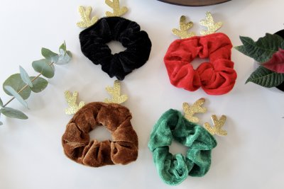 Scrunchie - Rudolf grön