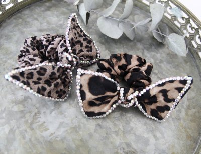 Scrunchie - Natalie mörk leopard