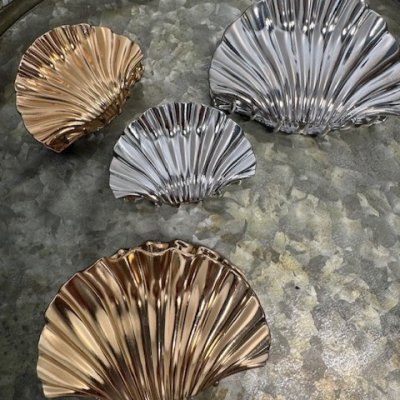 Hårklämma - Snäcka silver stor