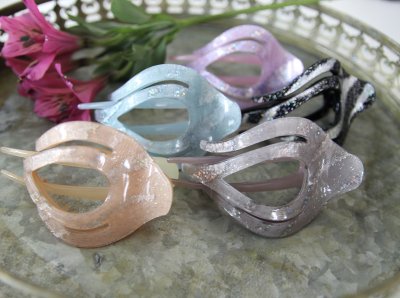 Hårklämma - Solveig svart