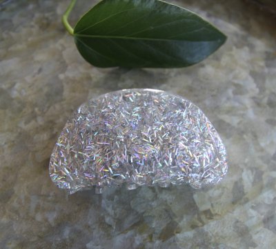 Hårklämma - Glitter silver
