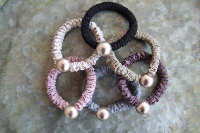 Hårsnodd - pearly light pink