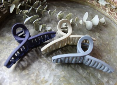 hårklämma - knut mörkblå