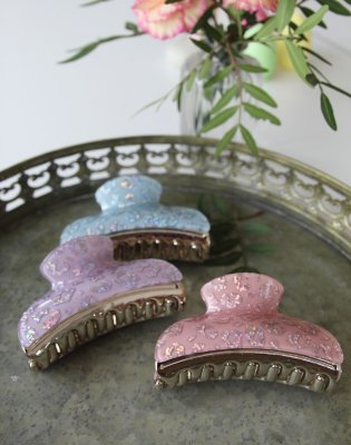 Hårklämma - Lise leopard lila 