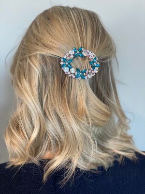 Hårspänne - Maja blå/silver 