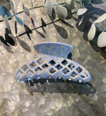 Hårklämma - Nät Blå