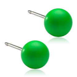 Blomdahl - Nt Pearl 6mm Electric green örhänge