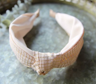 Diadem - Karin rutig vit